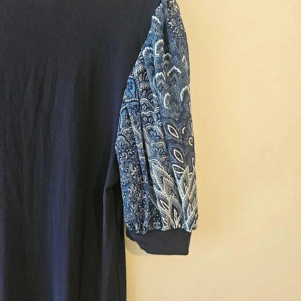 MSK Patterned Sleeve Shift Dress - Picture 5 of 5